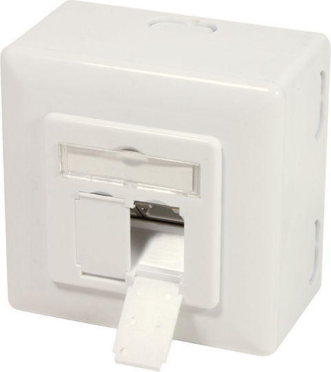 LogiLink Doppelter Externe Netzwerksteckdose RJ45 in Weiß Farbe NP0124
