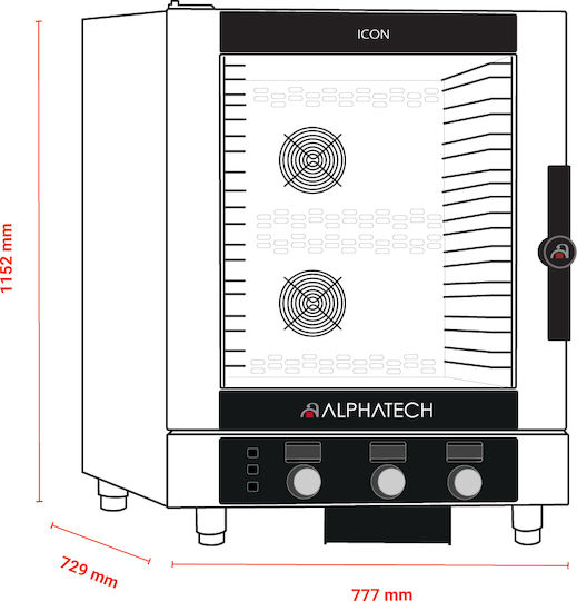 Alphatech ICGT 101 E Φούρνος Υγραερίου 16kW