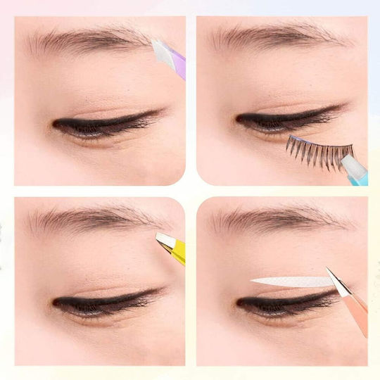 Set Mini Eyebrow Tweezers 4 Pieces Pastel Colors 13omo04