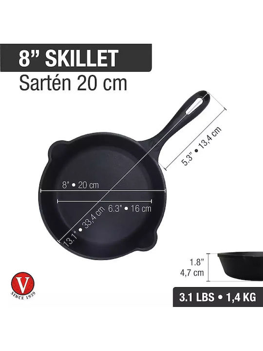Victoria Pan aus Gusseisen mit Emaillebeschichtung 20cm