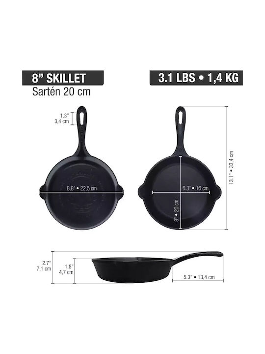 Victoria Pan aus Gusseisen mit Emaillebeschichtung 20cm
