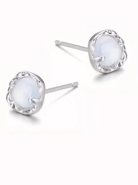 By Queen Silver Earrings Moonstone