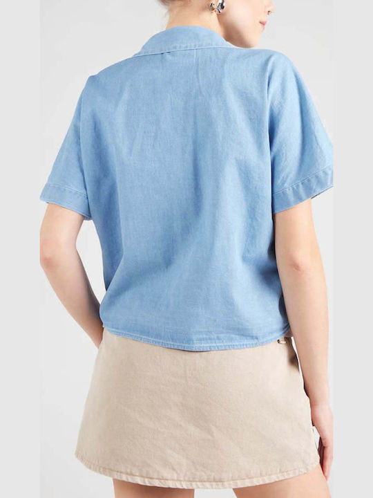 Only Γυναικείο Πουκάμισο Light Blue Denim