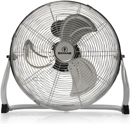 Human FE-40 Ανεμιστήρας Δαπέδου 90W Διαμέτρου 40cm Ασημί