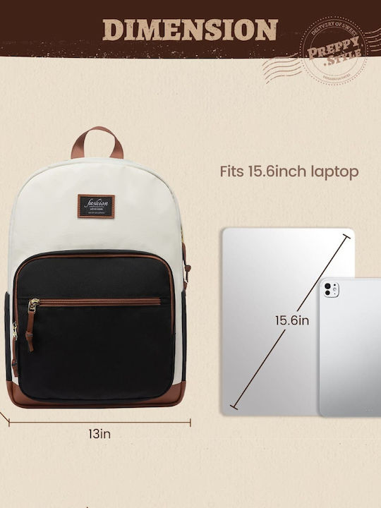 Lovevook Τσάντα Πλάτης για Laptop 15.6" σε Μπεζ χρώμα MB3222