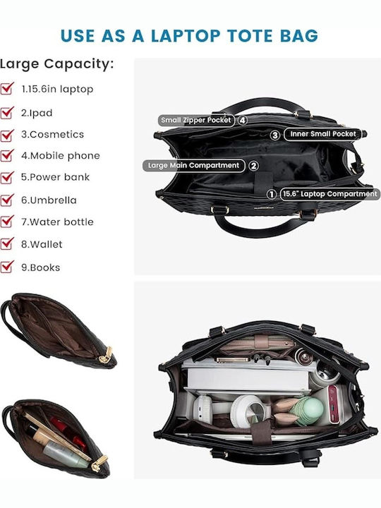 Lovevook Shoulder / Handheld Bag for 15.6" Laptop Black WB2033