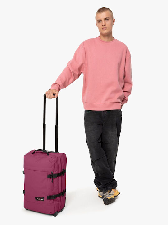 Eastpak Tranverz S Cabin Suitcase Wine Burgundy With 4 Wheels Height 51cm