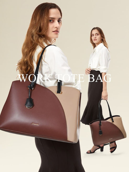 Γυναικεία Τσάντα Shopper Ώμου Καφέ