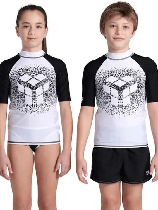 Arena Costum de baie pentru copii Rashguard Albă