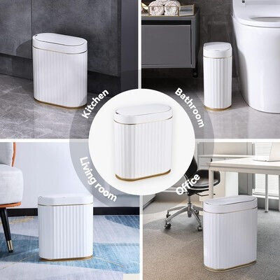 Home Use Kunststoff Badezimmer Mülleimer 7Es Weiß