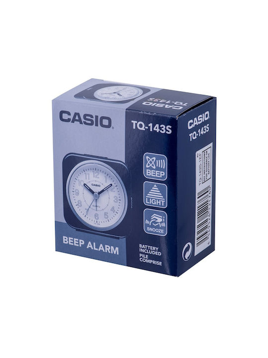 Casio Επιτραπέζιο Ρολόι με Ξυπνητήρι TQ-143S-4EF