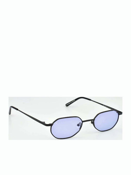 Red Raven Nico Sunglasses Purple with Metal Frame & Purple Lens