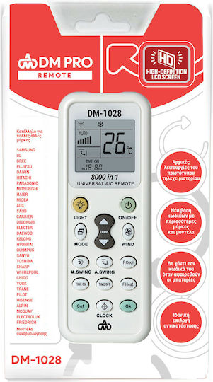 DM Pro DM-1028 Universal Klimaanlagen-Fernbedienung
