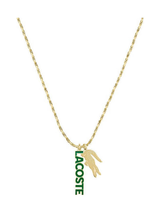 Lacoste Κολιέ από Επιχρυσωμένο Ατσάλι