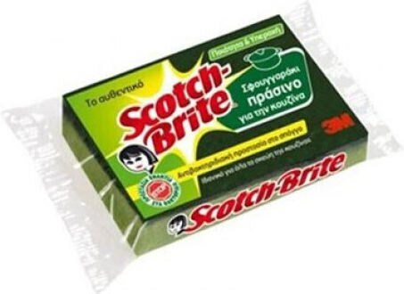 Scotch Brite Antibacterial Large Σφουγγάρι Πιάτων Πράσινο