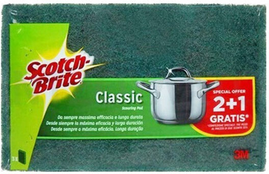Scotch Brite Classic Set Kitchen Sponges for Dishes Green 3 Pieces