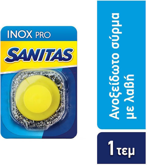 Sanitas Heavy Duty General Use Sponge with Handle Yellow