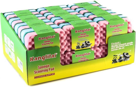 Viosarp Kitchen Sponge for Dishes Multicolour 2pcs