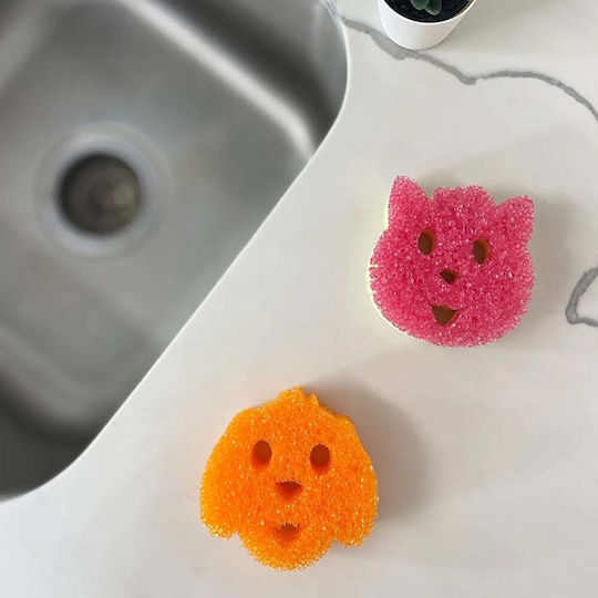 Scrub Daddy Dog Shape Küchenschwamm Gerichte Orange