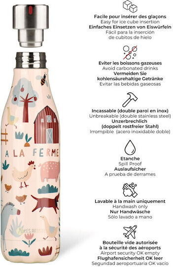 Les Artistes Bottle Thermos Stainless Steel 500ml Multicolour