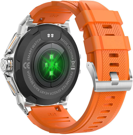 Microwear K62 Smartwatch with Heart Rate Monitor (K62 Orange)