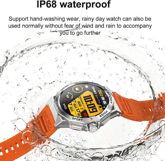 Microwear K62 Smartwatch με Παλμογράφο (Μαύρο)