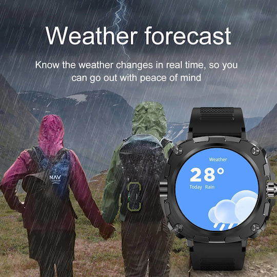 Microwear Ak71 Smartwatch (Μαύρο)