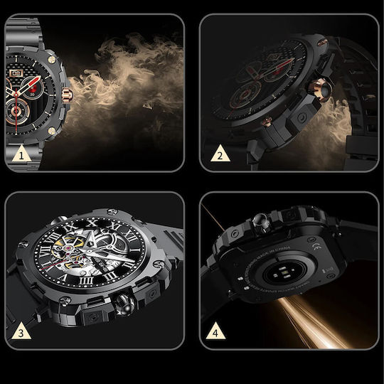 Microwear Ak71 Smartwatch (Μαύρο)