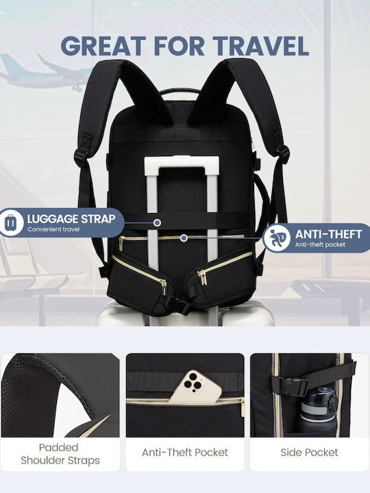 Lovevook Backpack Αδιάβροχο 40lt Μαύρο/Γκρι