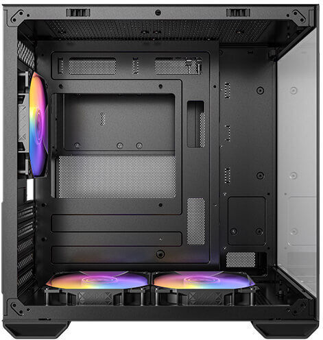 Antec CX60M ARGB Gaming Mini-Turm Computergehäuse mit Seitenfenster Schwarz