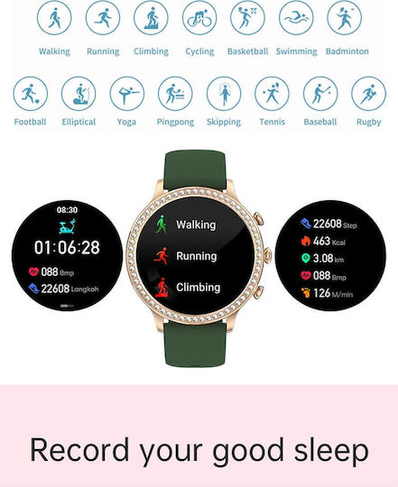 Microwear I70 Smartwatch με Παλμογράφο (Μωβ)