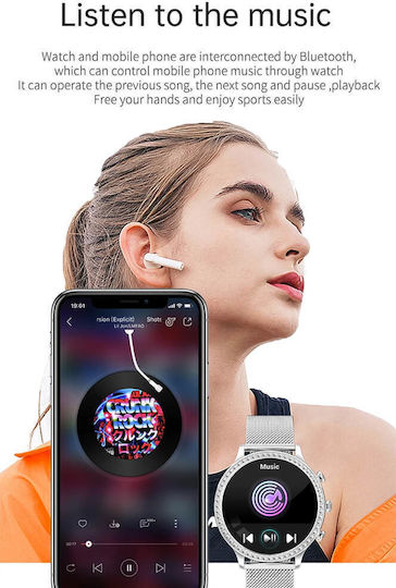 Microwear I70 Smartwatch με Παλμογράφο (Μωβ)
