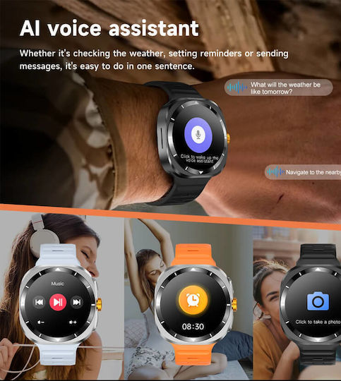Microwear F7 Smartwatch (Schwarz)