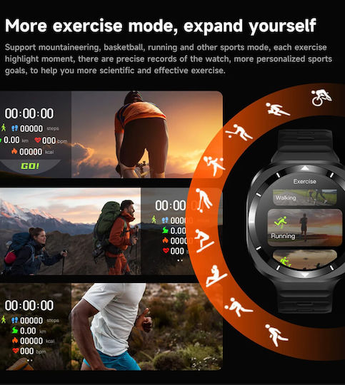 Microwear F7 Smartwatch (Schwarz)