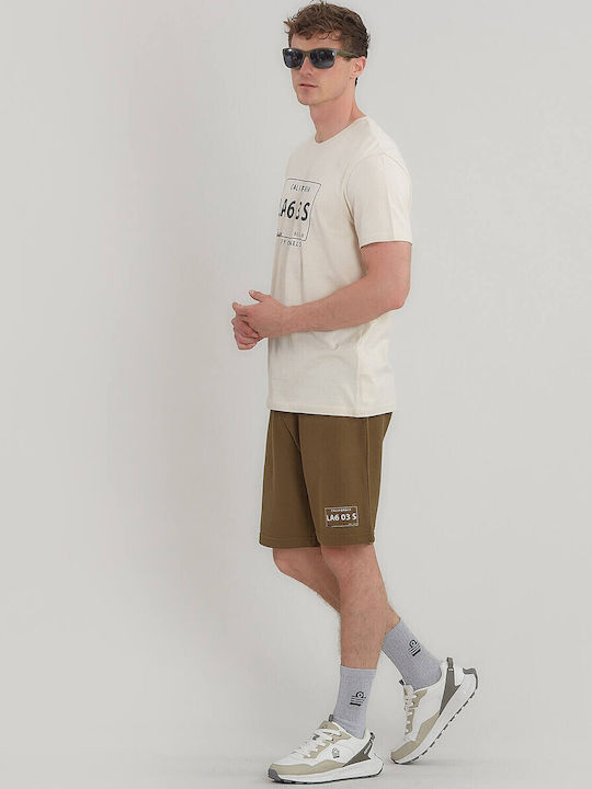 Men's Athletic Shorts Dk Olive/white