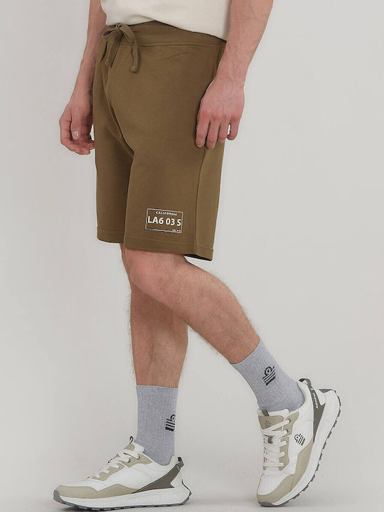 Men's Athletic Shorts Dk Olive/white