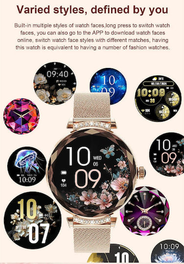 Microwear NX7 Pro Stainless Steel 38mm Smartwatch with Heart Rate Monitor (Silver Steel)