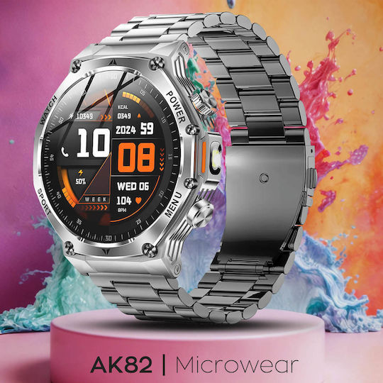 Microwear AK82 Smartwatch (Silber)
