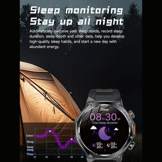 Microwear AK82 Smartwatch (Silber)