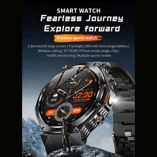 Microwear AK82 Smartwatch (Silber)