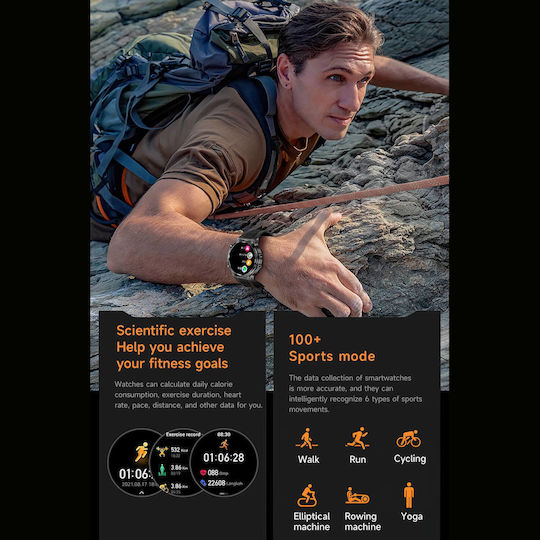 Microwear AK82 Smartwatch (Μαύρο)