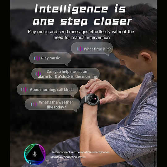 Microwear AK82 Smartwatch (Μαύρο)