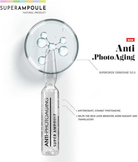 Alpaya Dermaceuticals Serum Anti-Photoaging Calmare Și Hidratare pentru Față pentru Strălucire și Revitalizare 10x2ml