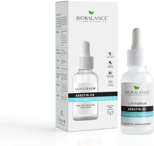 Alpaya Dermaceuticals Super Serum Arbutin-HA Serum Hidratare pentru Fata cu Acid Hialuronic pentru Strălucire 30ml