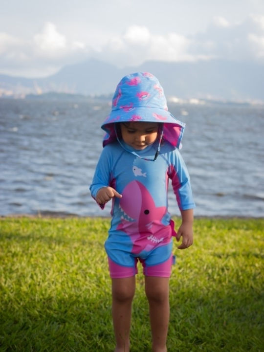 Zoocchini Kids Swimwear Long Sleeve One-piece Purple