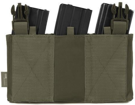 Elmon Αε Pc Triple Mag Front Placard M4/m16 Gen Iii Πολυλειτουργική Θήκη Γεμιστήρων Ranger Green