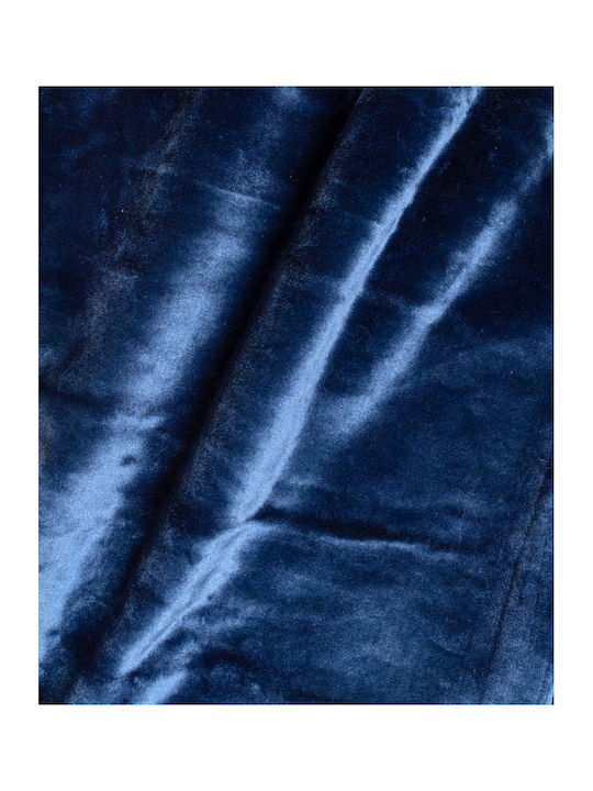 Silk Fashion Κουβέρτα Βελουτέ Υπέρδιπλη 220x240εκ. Μπλε 5206978075407
