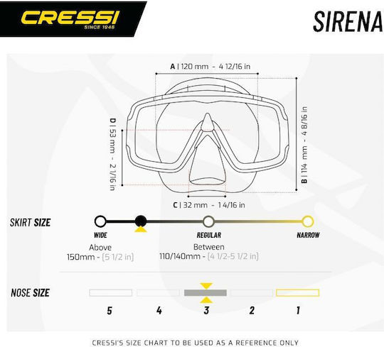 CressiSub Diving Mask Silicone Sirena Black/Red