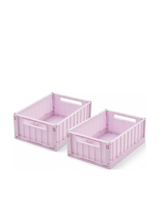 Liewood Children's Folding Storage Box made of Plastic Orange 25x18x9.5cm 2pcs