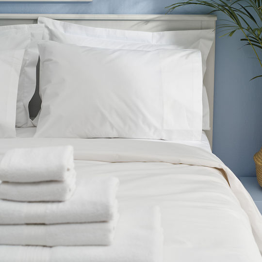 Charalambidis Textiles Bettlaken King Size mit Gummiband 250x270cm. White